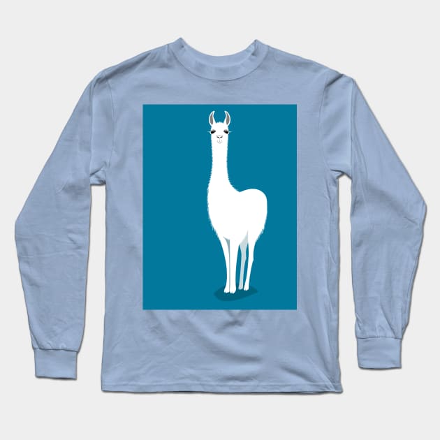 STANDING LLAMA #2a Long Sleeve T-Shirt by JeanGregoryEvans1